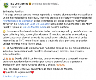 La generosidad de Colmenar